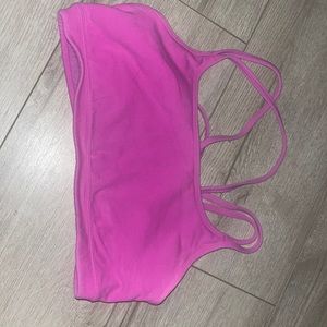Pink sports bra